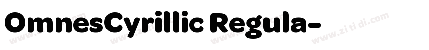 OmnesCyrillic Regula字体转换